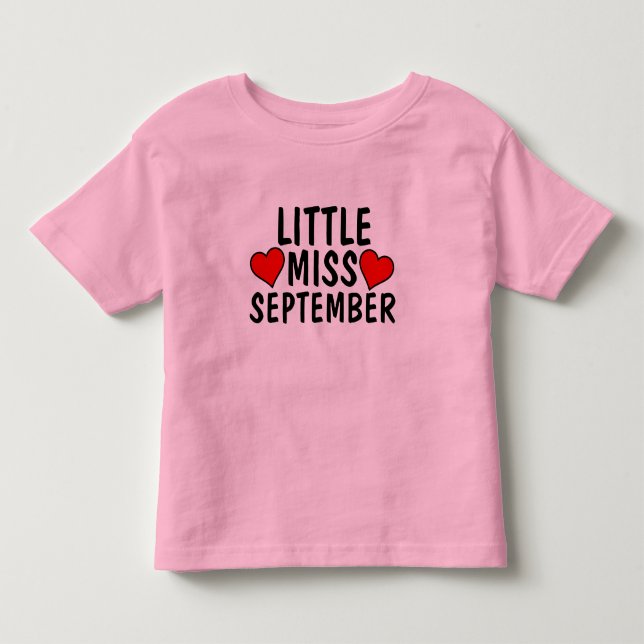 LITTLE MISS SEPTEMBER-födelsedag T-shirts (Framsida)