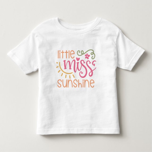 Little Miss Sunshine Girl's Småbarn T-Shirt (Framsida)