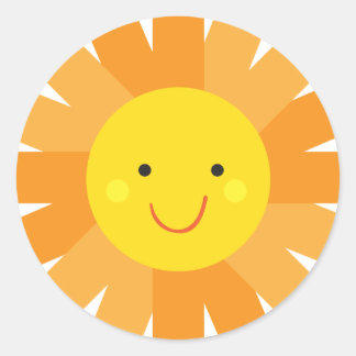 Little Miss Sunshine Sol bjudande Polka Dot Runt Klistermärke