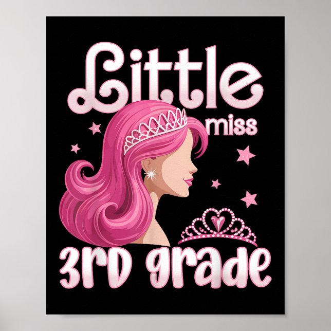 Little Miss Third Grade Back To School Teacher Stu Poster (Framsidan)
