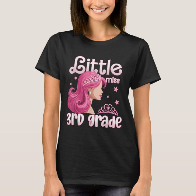Little Miss Third Grade Back To School Teacher Stu T Shirt (Framsida)
