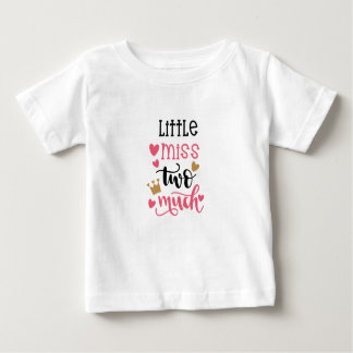 Little Miss Two Mycket Barn T-Shirt