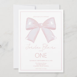 Little Miss Wonderful Rosa 1st First Birthday Inbjudningar