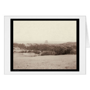 Little Missouri Buttes & Djävulen Torn WY 1890 Hälsningskort