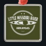 Little Missouri River Arkansas Kayaking Julgransprydnad Metall<br><div class="desc">Floden Little Missouri börjar i westerna Arkansas sydost om Mena och flyter fritt genom Ouachitabergen och genom de scenområden i Ouachitas nationalskog som omfattar rekreationsområdena Little Missouri Falls och Albert Pike.</div>