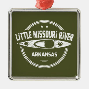 Little Missouri River Arkansas Kayaking Julgransprydnad Metall