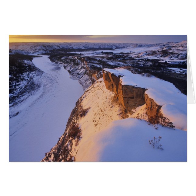 Little Missouri River på vintern Hälsningskort (Framsidan Horizontal)