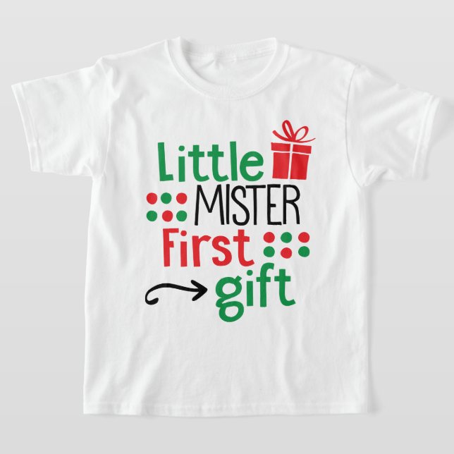 Little Mister First Gift jul T Shirt (Laydown)