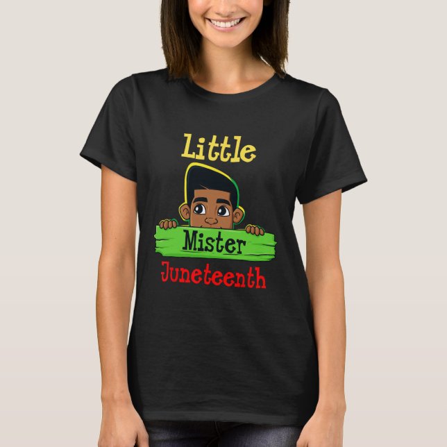 Little Mister Juneteonde Brown Skin Kung Boys Kids T Shirt (Framsida)