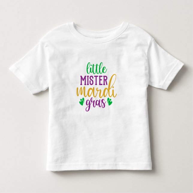 Little Mister Mardi Gras Småbarn T-Shirt (Framsida)