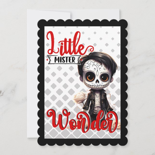 Little Mister _ Sugar Skull Tack Kort (Framsida)