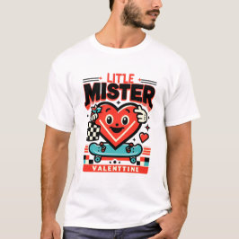 Little Mister Valentine Cute Heart Skateboard T Shirt
