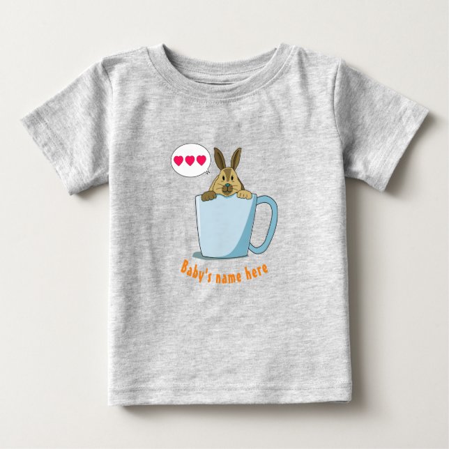 Little Mocha säger "I Kärlek U" T Shirt (Framsida)