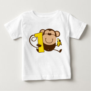 Little Monkey 1:a Birthday Mero T-shirt