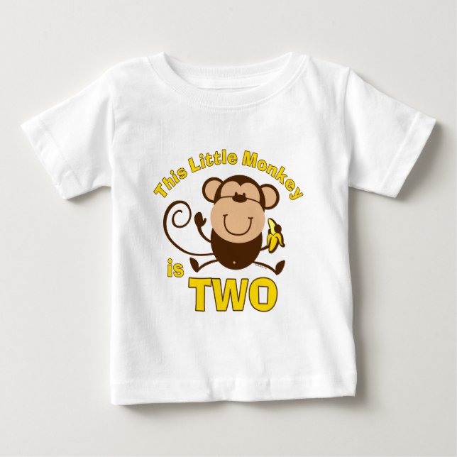 Little Monkey 2nd Birthday Boy Infant T-shirt (Framsida)