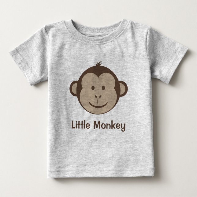Little Monkey Ansikte T Shirt (Framsida)