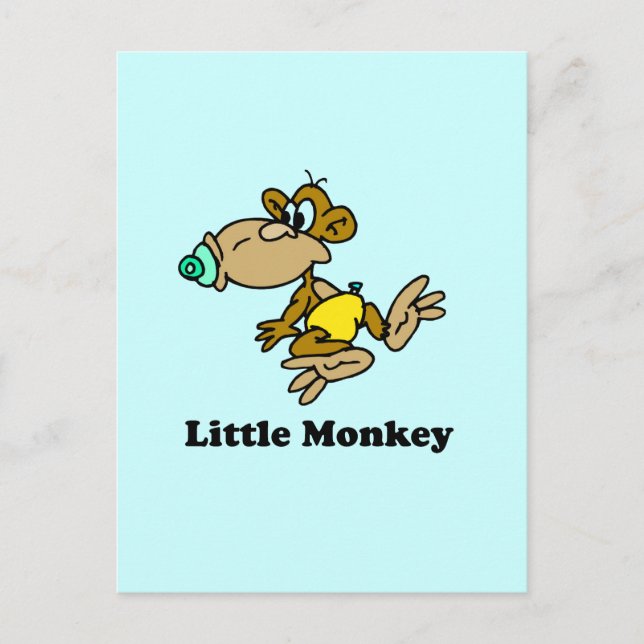 Little Monkey baby t-shirt Vykort (Framsida)