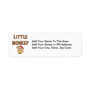 Little Monkey (flicka) Returadress Etikett