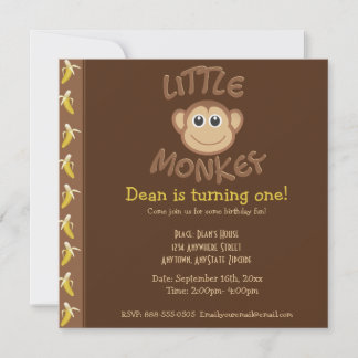 Little Monkey Inbjudningar