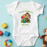 Little Monkey Kids 1st Birthday Personlig Baby T Shirt<br><div class="desc">Personlig Lilla apa 1:a födelsedag Safari Baby Bodydräkt - fira ditt lilla första år med den här goda garantin. Mjuk,  söt och perfekt till tillfälle!</div>