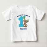 Little Monkey Kids 1st Birthday Personlig Tröja<br><div class="desc">Ett barn 1:a födelsedag personlig apa t-shirt. Cute och roligt. Anpassa enkelt ditt barns namn. Perfekt för en liten pojke! Graphics © Scrappin Doodles på www.scrappindoodles.com</div>
