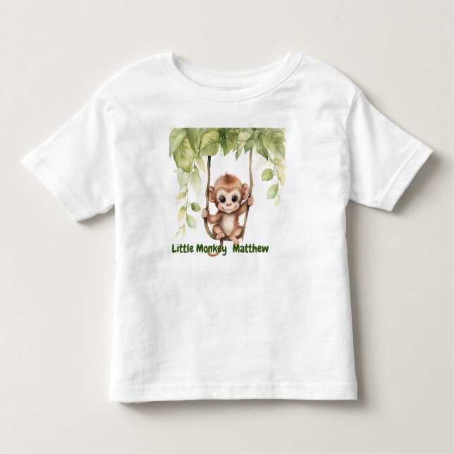 Little Monkey Småbarn T Shirt (Framsida)
