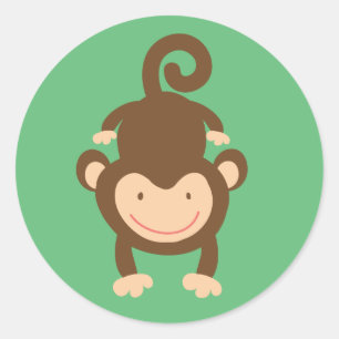 Little Monkey Stickers Runt Klistermärke
