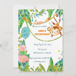 Little Monkey Tropical Party Time Inbjudningar