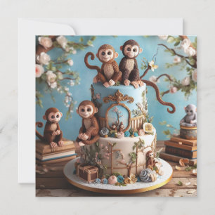 LITTLE MONKEYS THEMED BIRTHDAY CAKE INBJUDNINGAR