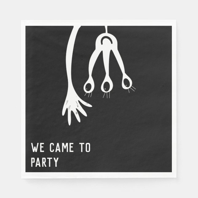 Little Monster Alien Birthday Pappersservett (Framsidan)