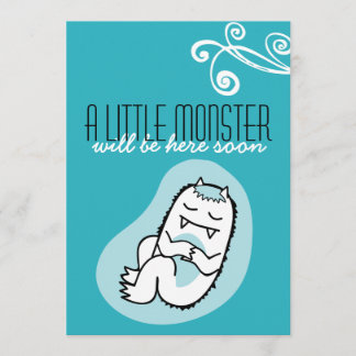 Little Monster Baby Shower-inbjudan (pojke) Inbjudningar