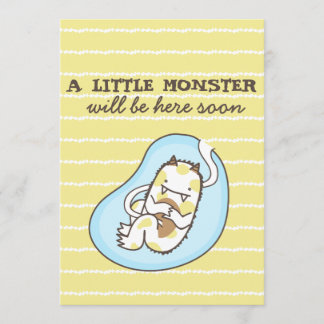 Little Monster Baby Shower-inbjudan (pojke) Inbjudningar