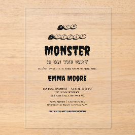 Little Monster Baby Shower Typography Design