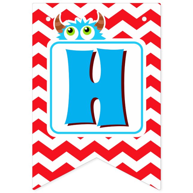 Little Monster Bash Party Banner Editable Vimplar (Andra flaggan)