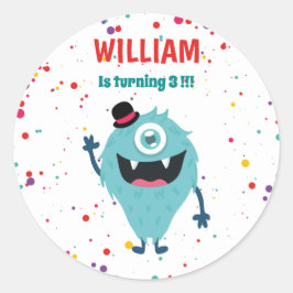 Little Monster Cute Monsters Runt Klistermärke