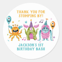 Little Monster Födelsedagsfest Tack