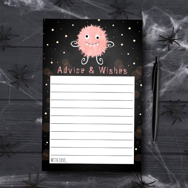 Little Monster Halloween Baby Shower Advice (Skapare uppladdad)