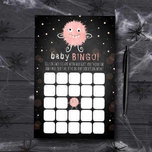 Little Monster Halloween Baby Shower Bingo