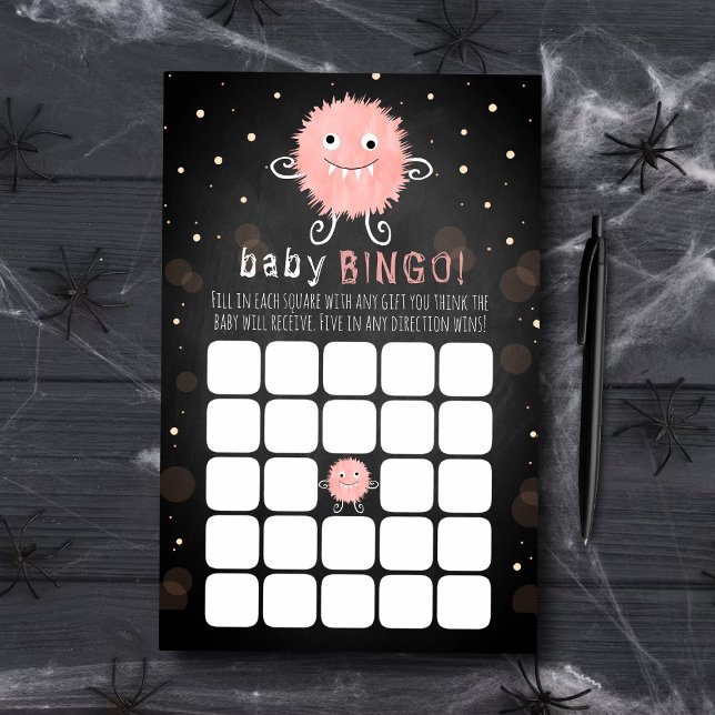 Little Monster Halloween Baby Shower Bingo (Skapare uppladdad)