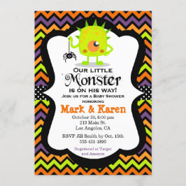 Little Monster Halloween Baby Shower-inbjudan Inbjudningar