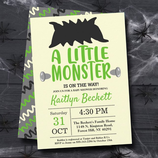 Little Monster Halloween Baby Shower Inbjudningar (Skapare uppladdad)