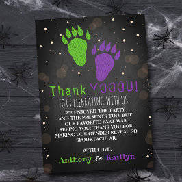 Little Monster Halloween Gender Reveal Party Tack Kort