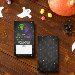 Little Monster Halloween Gender Reveal Party Tilläggskort