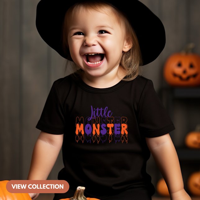 Little Monster Halloween Matching Family Småbarn T Shirt (Skapare uppladdad)