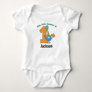 Little Monster Kids 1st Birthday Personlig Tee Shirt