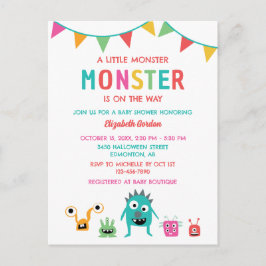 "Little Monster" på babyskor Halloween Vykort