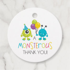 Little Monster Tack Märkre Gåvor Etiketter