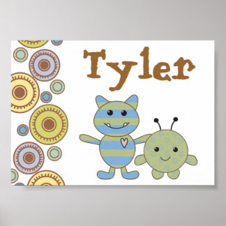 Little Monsters Personlig Namn Photo Poster