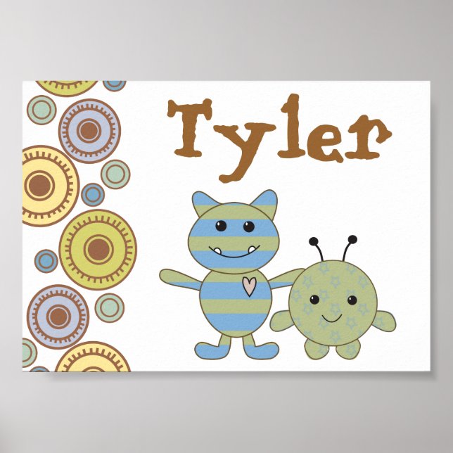 Little Monsters Personlig Namn Photo Poster (Framsidan)