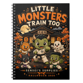 Little Monsters Tränar Också Halloween Journal Anteckningsbok